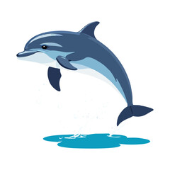Cute dolphin vector graphic and illustration