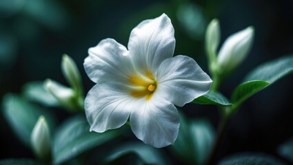 Detailed View of White African Violet