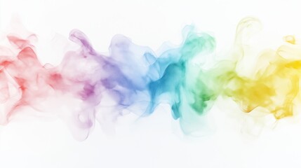 Fototapeta premium Rainbow watercolor banner background on white. Pure vibrant watercolor colors. Creative paint gradients, fluids, splashes, spray and stains. Abstract background. Watercolor hand drawn