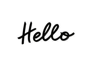 Fototapeta premium Hello letter with white background .Hello quote for banner, poster, social media networks. Vector illustration..