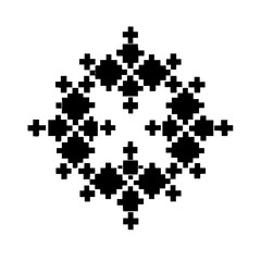 Fractal Pattern Icon on Transparent Background  