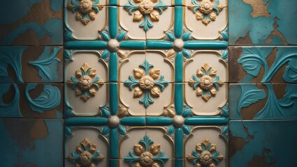 Piece of ceramic tile used in building decoration
