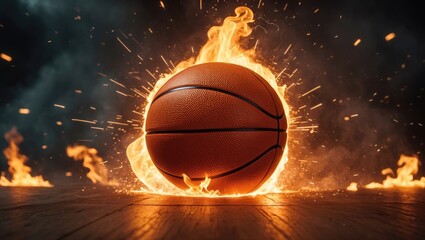Fiery basketball action