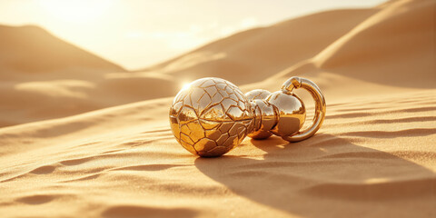 Golden Sands A gradient of soft beige and gold, with abstract wave-like patterns. Warm lighting creates a tranquil desert atmosphere.