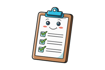 clipboard with a checklist and green checkmarks, symbolizing organization, tasks, and productivity, ideal for Labor Day or Labour Day themes