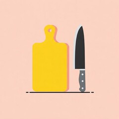 knife on cutting board