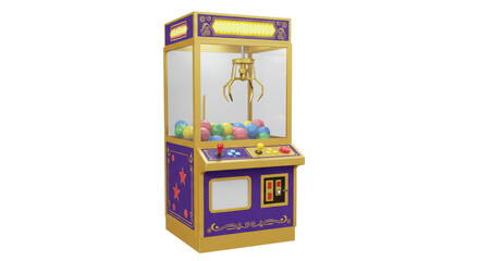 Isolated Claw Crane Arcade Game Machine