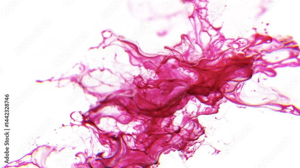 Wall mural watercolor splatter slow motion background/ animation of a watercolor juice splattering explosion ba