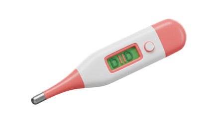 Isolated Digital Thermometer Displaying Temperature Reading