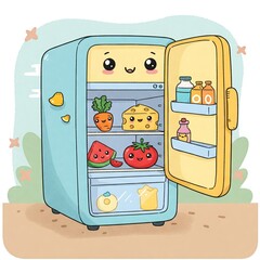 illustration of a refrigerator