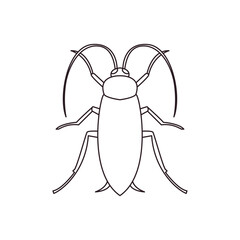 cockroach bug pest vector symbol sign icon illustration emoji insect