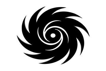 Obraz premium cyclone vector silhouette illustration isolated on white background