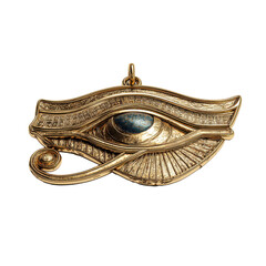 Eye of Horus amulet, on transparent background