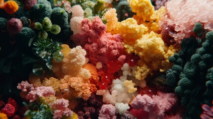 Fototapeta premium Vibrant Cluster of Colorful Organic Forms