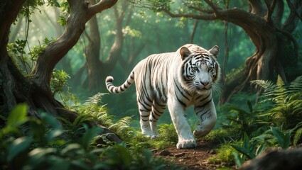 Approaching White Tiger