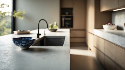 Up-to-date kitchen layout and cabinet features