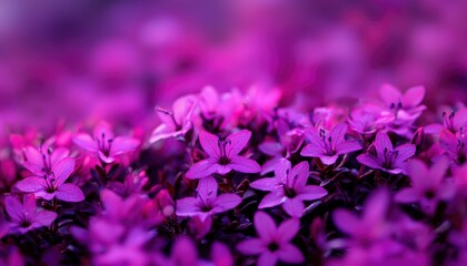 Vibrant purple flowers close-up