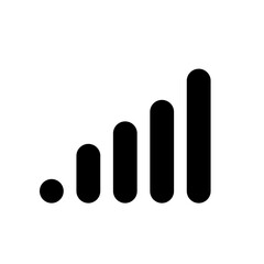 Vector illustration of a signal icon representing wireless connection, network strength, mobile signal, or Wi-Fi. Ideal for use in technology, communication, mobile apps, internet services, and digita