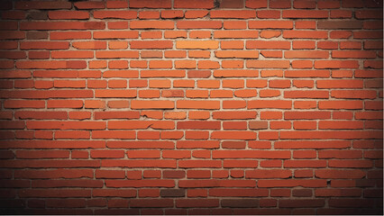 Brick wall background. Realistic brick wall vector illustration with detailed texture. Seamless brick wall.   © shazam