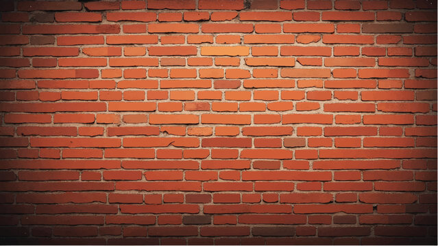 Brick wall background. Realistic brick wall vector illustration with detailed texture. Seamless brick wall.	

