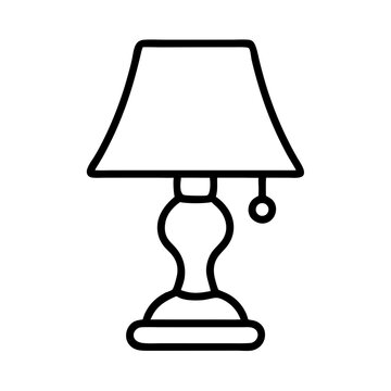 recommend clip art: Table Lamp Outline Icons Bedside Light Line Minimal Decor