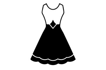 Obraz premium Dress vector silhouette illustration isolated on white background