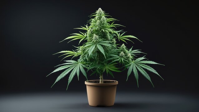 Medical marijuana Kush variety displayed on a black background