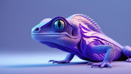 Obraz premium Chameleon Photography Featuring an Isolated Colorful Lizard