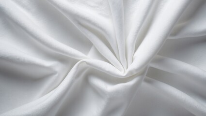 Obraz premium Detailed view of white linen fabric texture backdrop