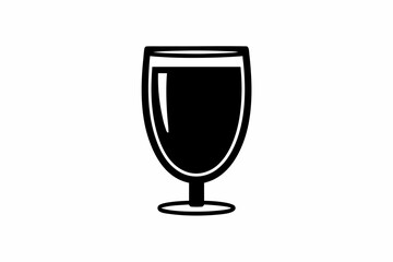Drink glass icon vector silhouette illustration isolated on white background