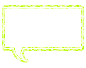 ステンドグラス風吹き出し　三角形模様　四角形