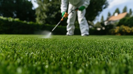 Lawn treatment by professional