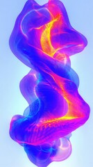 Naklejka premium A vibrant abstract design featuring swirling colors in shades of blue, purple, and orange.