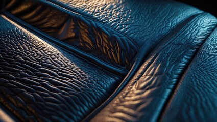 Leather material texture background from a car in close-up
