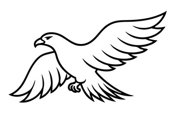 Obraz premium Eagle vector silhouette illustration isolated on white background