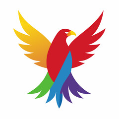 Eagle Icon vector silhouette illustration isolated on white background