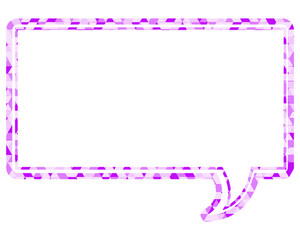 ステンドグラス風吹き出し　三角形模様　四角形