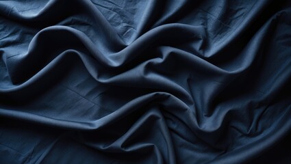 Obraz premium Detailed view of wrinkled fabric bed sheet texture backdrop