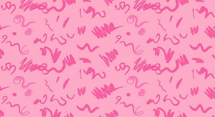 Pink Scribble Symphony AI Generated