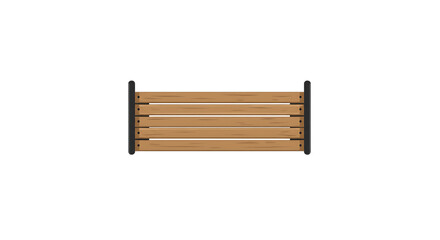 Overhead View of a Simple Wooden Bench