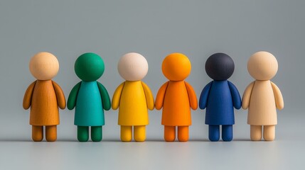 Diverse Teamwork Representation with Colorful Wooden Figurines