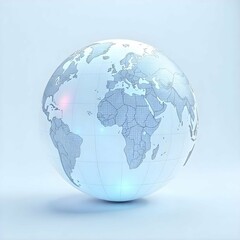 Fototapeta premium 3D Wireframe Globe Vector