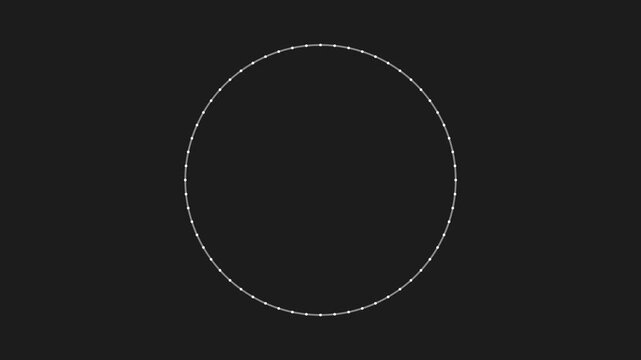 A graphical animation showing millions of database within the circle. 