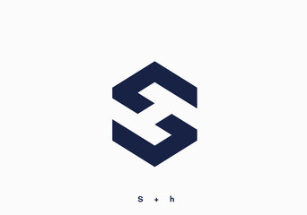 SH LOGO | S + H Letter Combination Logo Design"
