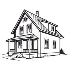 house sketch drawing