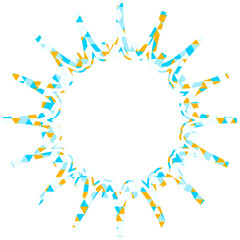 ステンドグラス風吹き出し　三角形模様　ギザギザした形