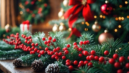 Decorative ornaments for Christmas trees and wreaths