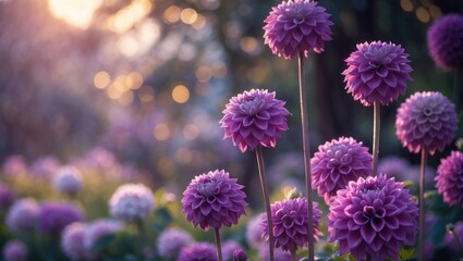 Detailed image of vibrant purple flower heads showing layered petals