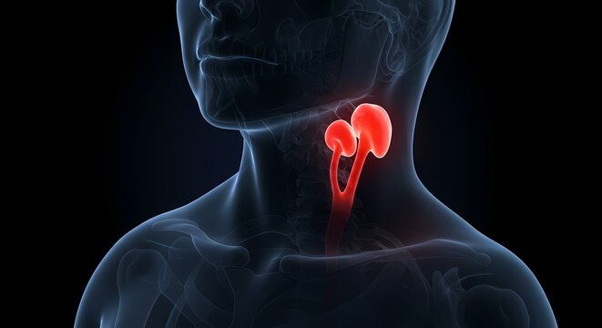 Examining Human Tonsils in a Medical Illustration
