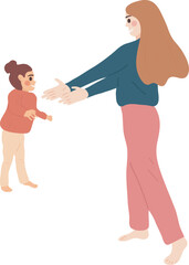 Illustration of Parent Welcoming Child